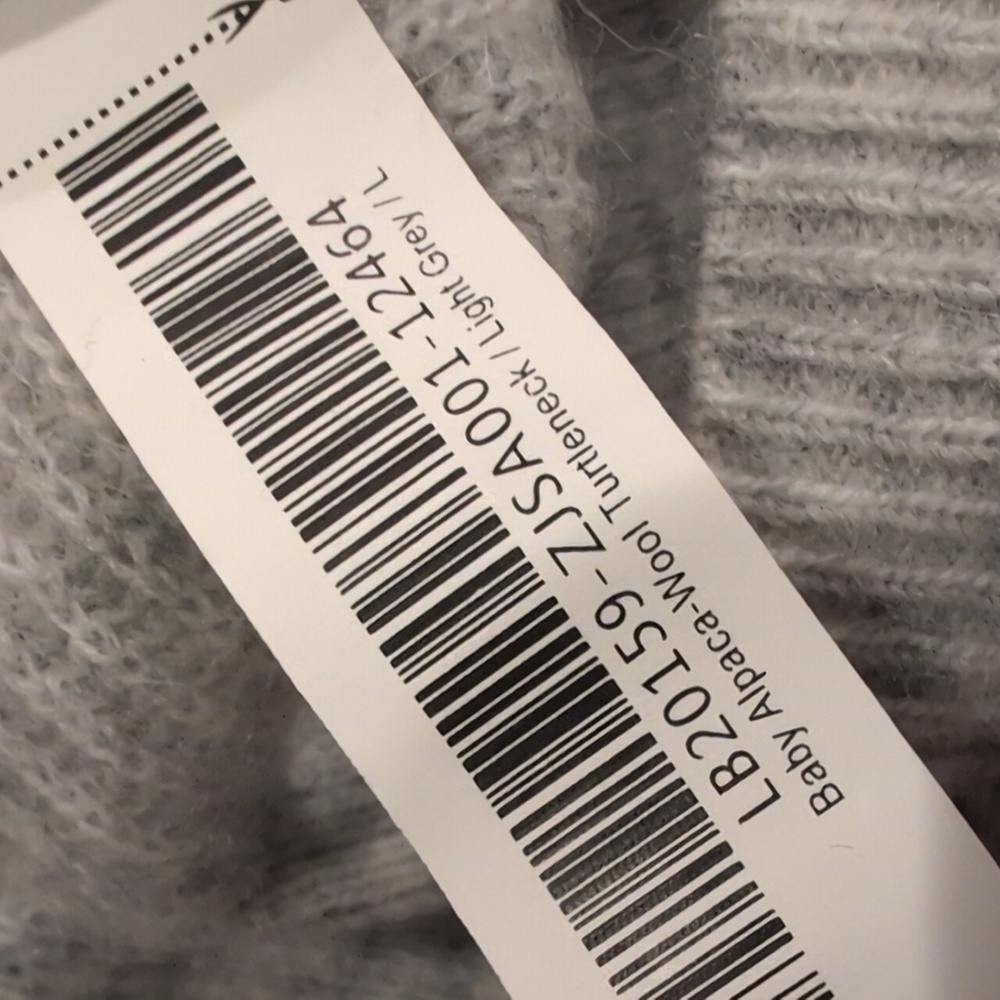 Quince Light Gray Ribbed Turtleneck Sweater - Picture 6 of 8